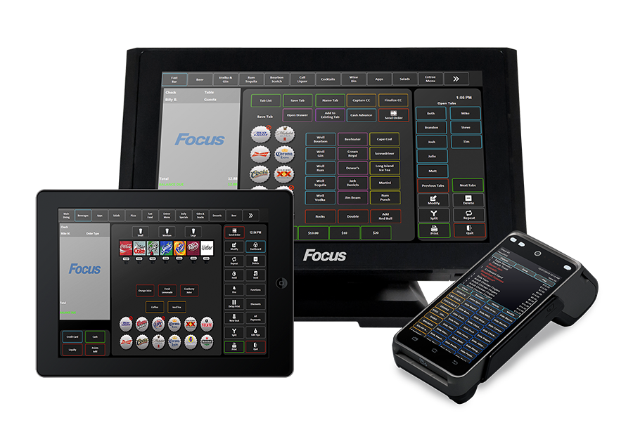 Focus POS support for restaurant terminals and handheld devices